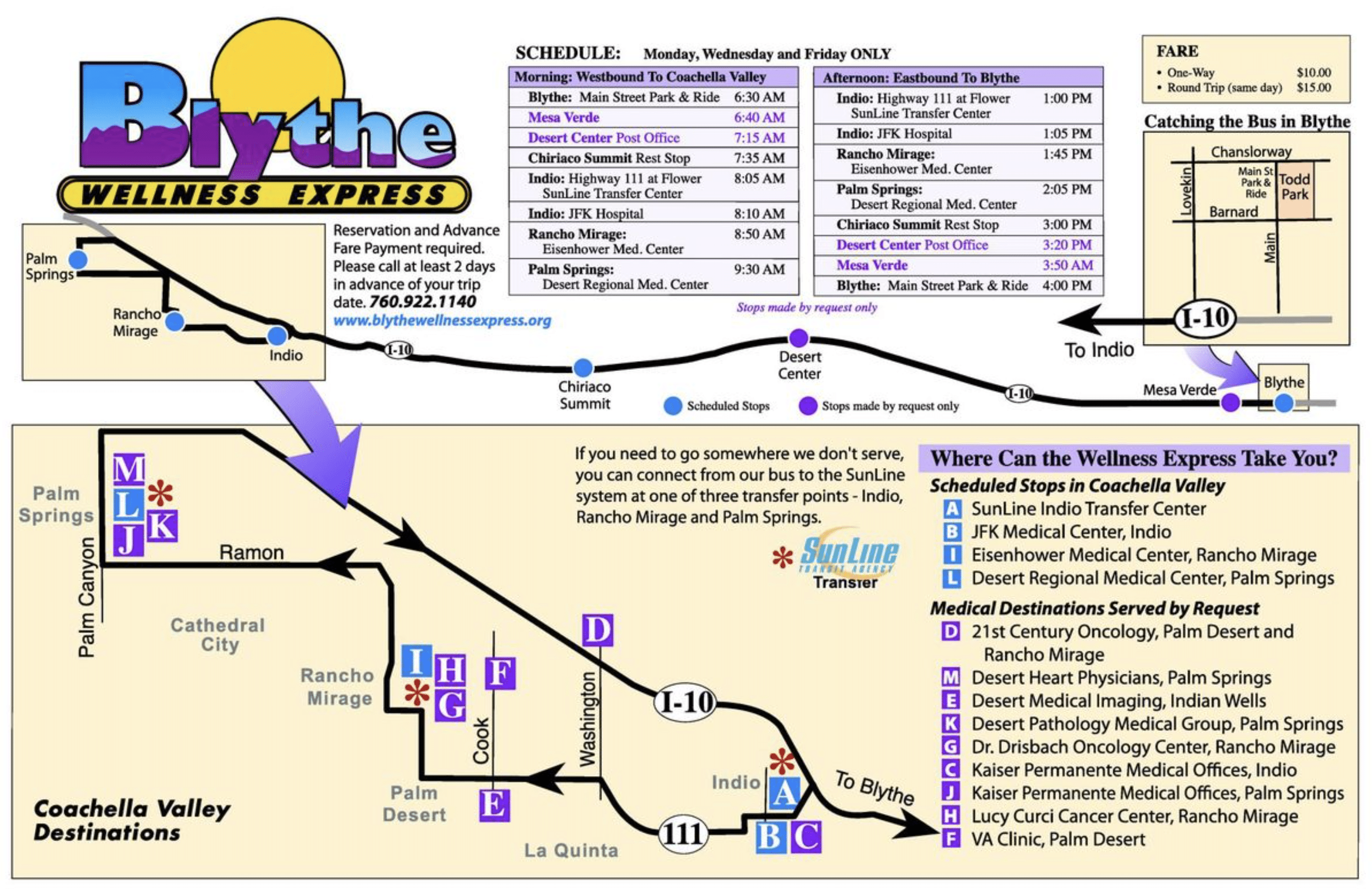 RCTC Blythe Article Bus Route Graphic