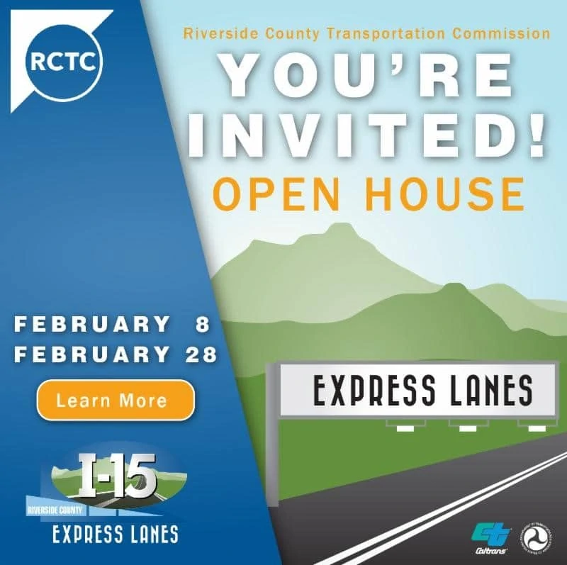 I-15 Open House Feb 8 and 28