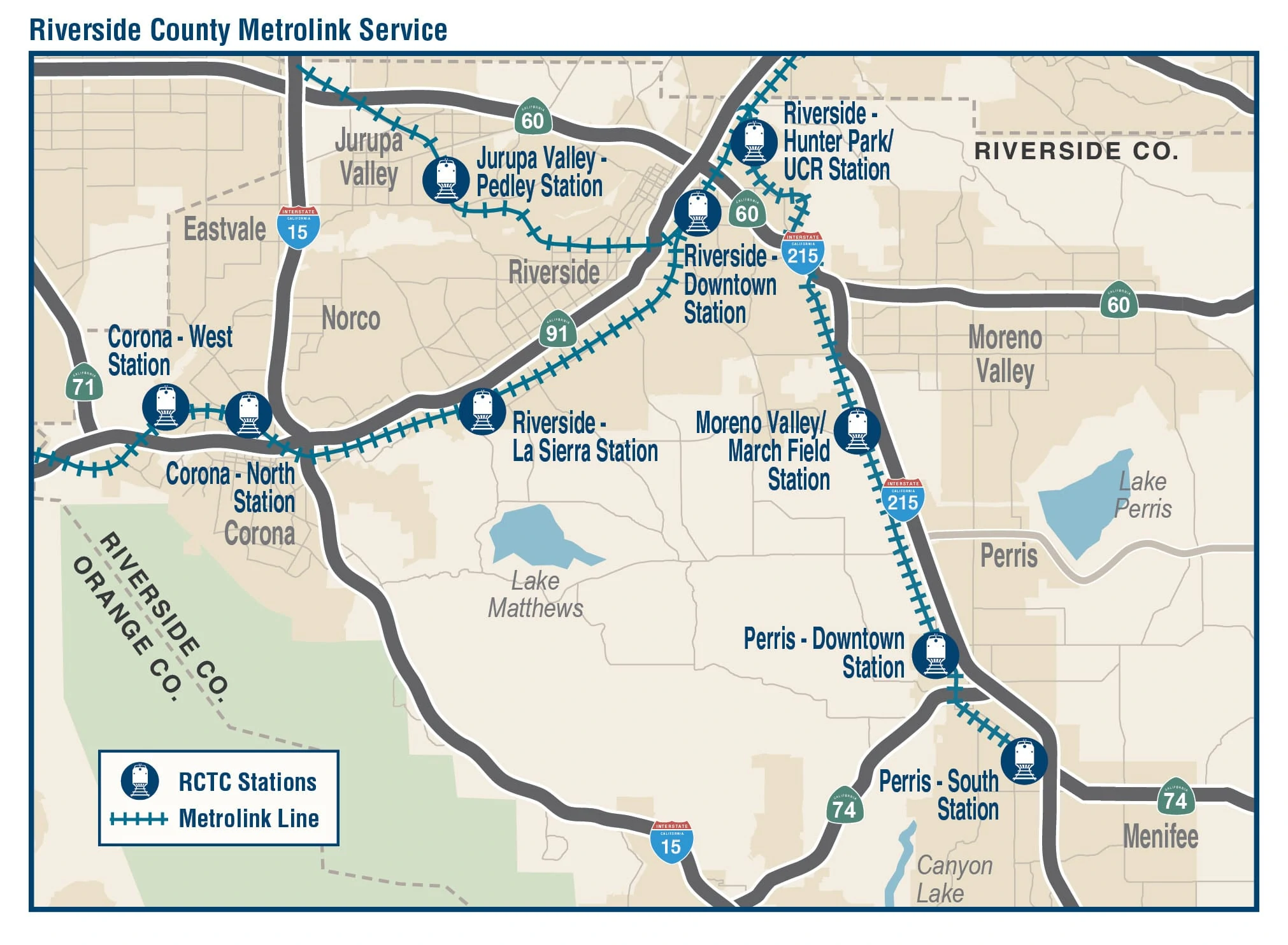 RCTC Riverside County Metrolink Service 2017