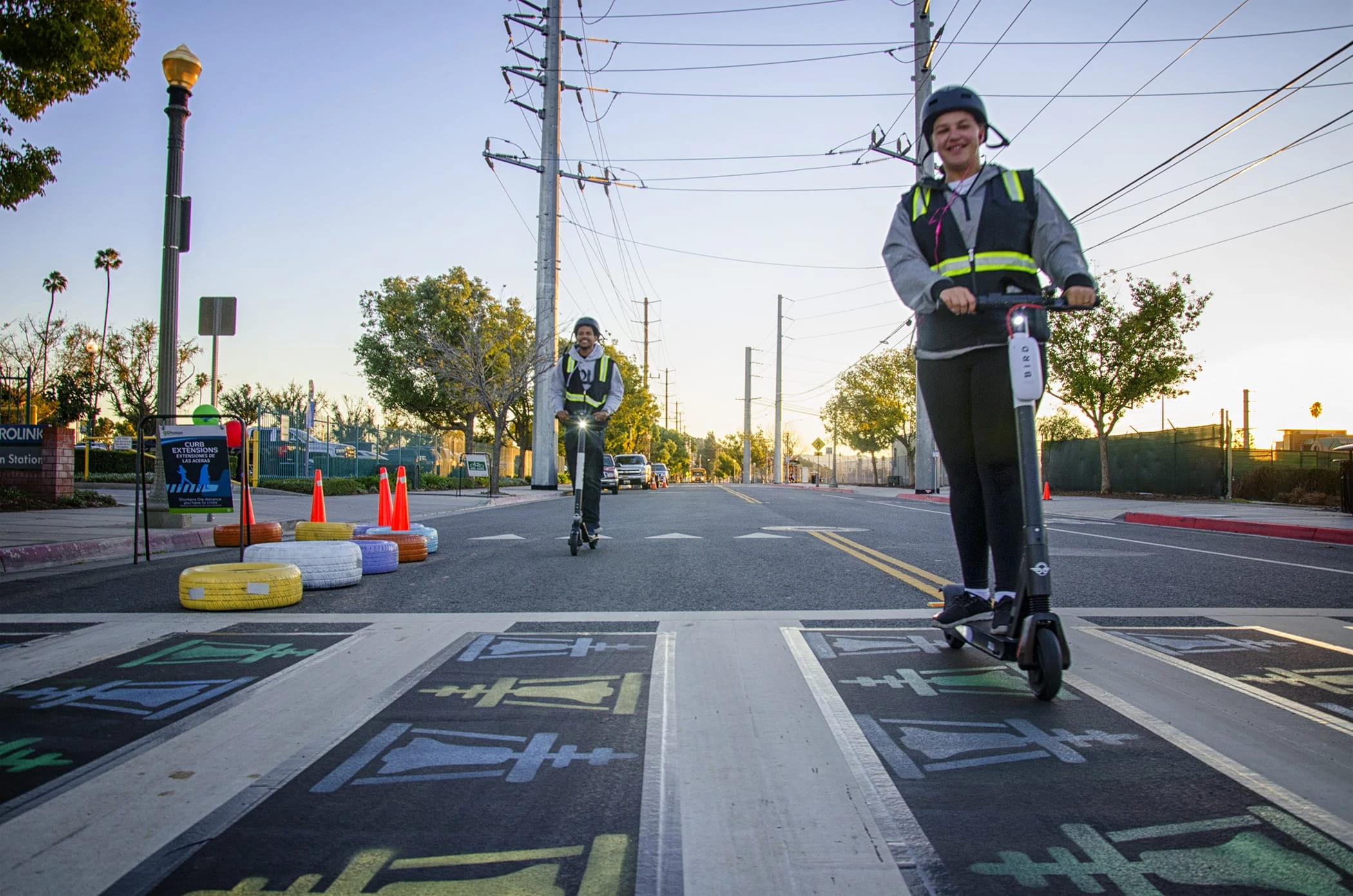 People on electric scooters