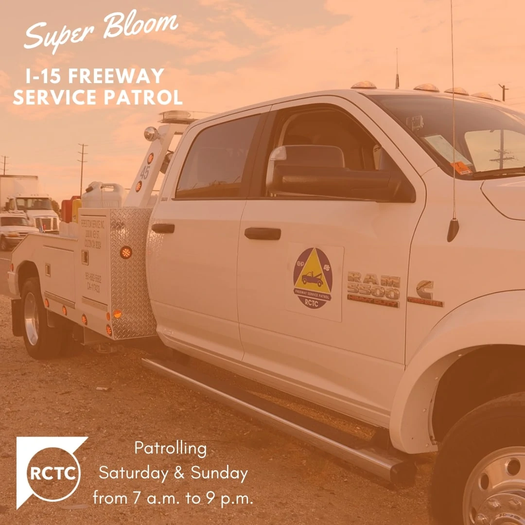 Freeway Service Patrol Added to Help Manage Super Bloom Traffic.