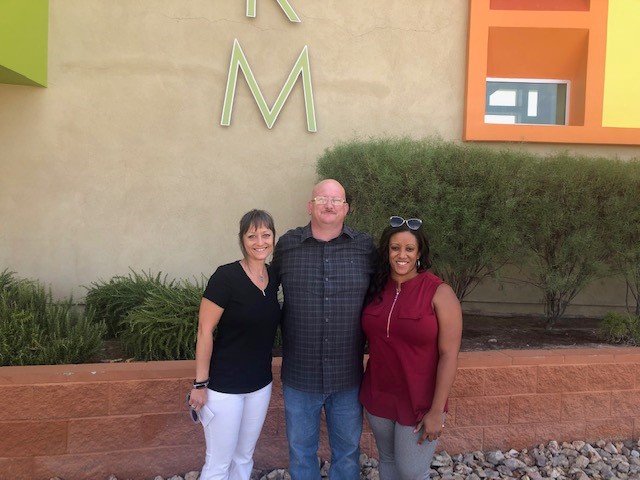 Photo of Michelle and Jenn delivering school supplies to CVRM