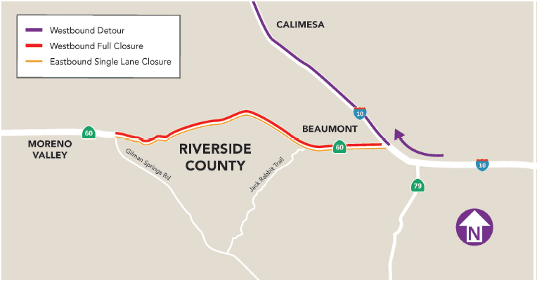 Route 60 Detour Map