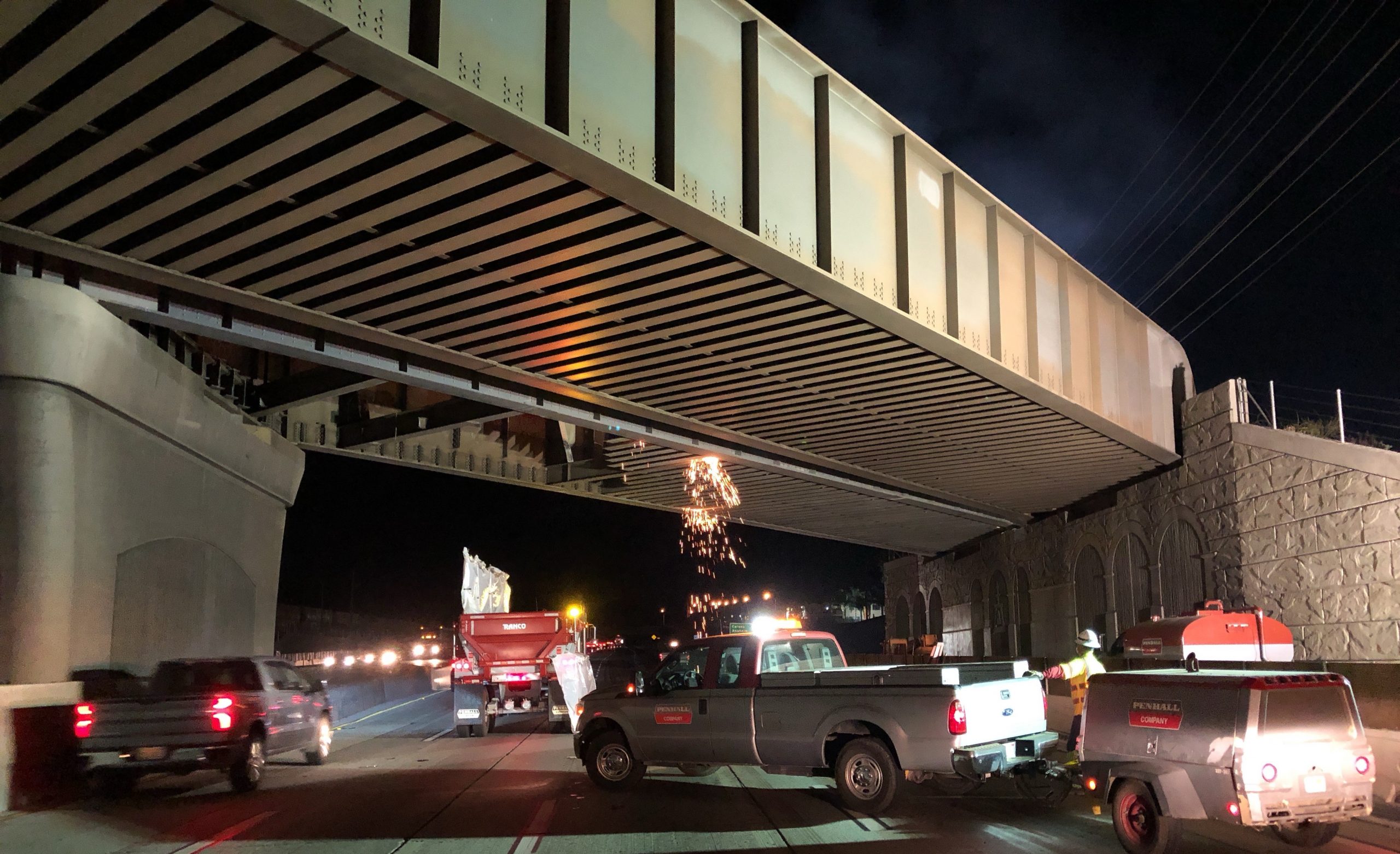 Photo of Pachappa bridge demo_Span 1 floor beam removal