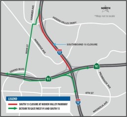 1023 1591 ELC SB15 Closure Detour Map