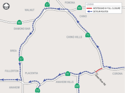 1124 WB91 Closures Detour Map