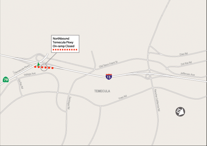 Temecula Pkwy detour map 1