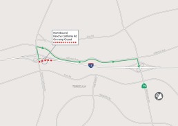 Rancho Calif detour map May28